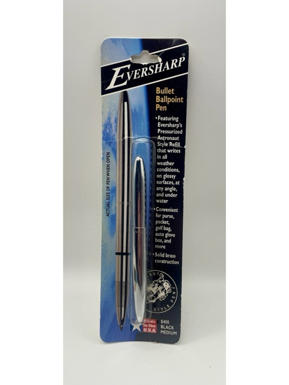 1995 Eversharp Bullet Ballpoint Pen S400 Black Ink Medium Point ~ Sealed